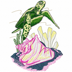 Seashell Embroidery Design 5